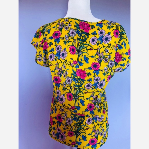 LOVE J yellow floral blouse - Picture 5 of 6